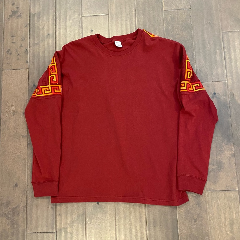 Long Sleeve T-Shirt / Size: L / Color: Red, Orange